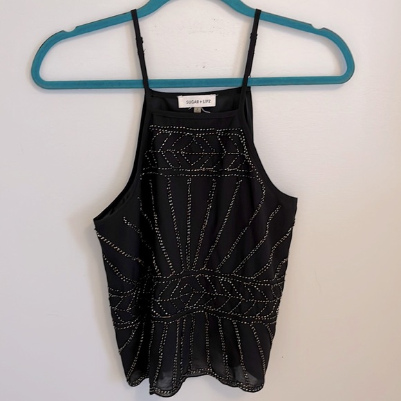 Sugar+Lips Beaded Tank Top - Picture 1 of 4